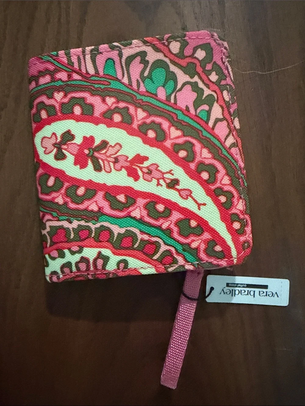 Vera Bradley Pink and Green Paisley Quilted Glasses Case Set